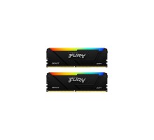 Модуль пам'яті для комп'ютера DDR4 64GB (2x32GB) 3600 MHz FURY Beast RGB Kingston Fury (ex.HyperX) (KF436C18BB2AK2/64)