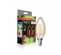 Лампочка Eurolamp LED CL 6W 620 Lm E14 4000K deco 2шт (MLP-LED-CL-06144(Amber))