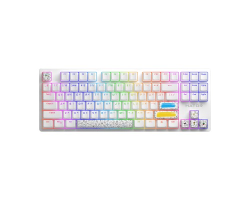 Клавіатура Hator Rockfall 2 Mecha TKL Authentic Edition Aurum Milky Way Silent USB White (HTK-531)