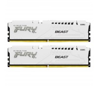 Модуль пам'яті для комп'ютера DDR5 32GB (2x16GB) 6400 MHz Beast White XMP Kingston Fury (ex.HyperX) (KF564C32BWK2-32)