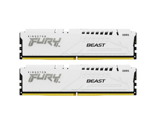 Модуль пам'яті для комп'ютера DDR5 32GB (2x16GB) 6400 MHz Beast White XMP Kingston Fury (ex.HyperX) (KF564C32BWK2-32)