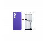 Чохол до мобільного телефона Dengos Realme C65 + Glass Purple (DG-KM-95)