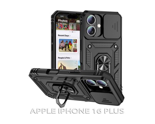 Чохол до мобільного телефона BeCover Military Apple iPhone 16 Plus Black (712154)