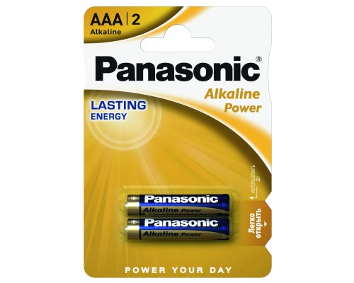 Батарейка Panasonic AAA LR03 Alkaline Power * 2 (LR03REB/2BP)