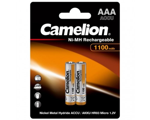 Акумулятор Camelion AAA 1100mAh Ni-MH * 2 R03-2BL (NH-AAA1100BP2)