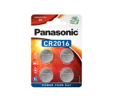 Батарейка Panasonic CR 2016 Lithium * 4 (CR-2016EL/4B)