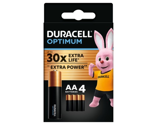 Батарейка Duracell Optimum AA лужні 4 шт. в упаковці (5015595)