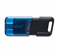 USB флеш накопичувач Kingston 64GB DataTraveler 80 M USB-C 3.2 Blue/Black (DT80M/64GB)