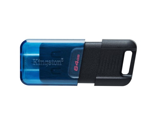 USB флеш накопичувач Kingston 64GB DataTraveler 80 M USB-C 3.2 Blue/Black (DT80M/64GB)