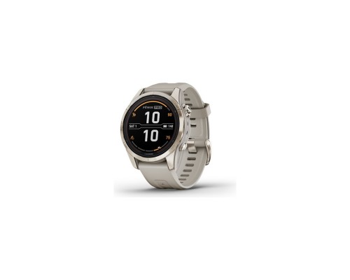 Смарт-годинник Garmin fenix 7S Pro Saph Solar, Soft Gold SS w/Lt. Sand Band, GPS (010-02776-15)