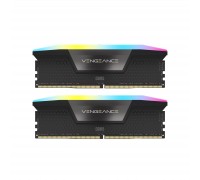 Модуль пам'яті для комп'ютера DDR5 48GB (2x24GB) 5200 MHz Vengeance RGB Black Corsair (CMH48GX5M2B5200C38)