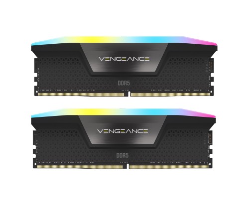 Модуль пам'яті для комп'ютера DDR5 32GB (2x16GB) 6000 MHz Vengeance RGB Black Corsair (CMH32GX5M2E6000C36)