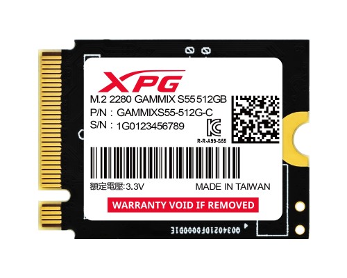 Накопичувач SSD M.2 2230 512GB GAMMIX S55 ADATA (SGAMMIXS55-512G-C)