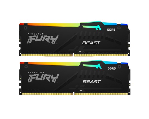 Модуль пам'яті для комп'ютера DDR5 16GB (2x8GB) 6000 MHz Beast RGB XMP Kingston Fury (ex.HyperX) (KF560C30BBAK2-16)