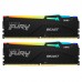 Модуль пам'яті для комп'ютера DDR5 16GB (2x8GB) 6000 MHz Beast RGB XMP Kingston Fury (ex.HyperX) (KF560C30BBAK2-16)