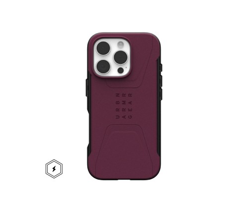 Чохол до мобільного телефона UAG iPhone 16 Pro Civilian Magsafe Bordeaux (114444119049)