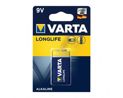 Батарейка Varta Longlife 9V 6LR61 (04122101411)