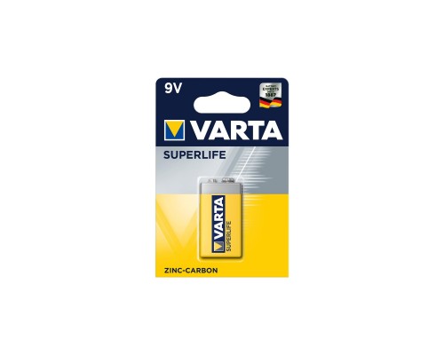 Батарейка Varta Крона 6F22 Superlife Zinc-Carbon * 1 (02022101411)