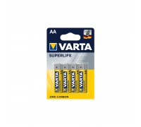 Батарейка Varta AA SUPERLIFE Zinc-Carbon R6 * 4 (02006101414)