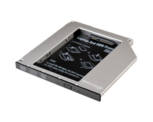 Фрейм-перехідник Grand-X HDD 2.5'' to notebook 9.5 mm ODD SATA/mSATA (HDC-24)