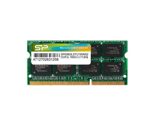 Модуль пам'яті для ноутбука SoDIMM DDR3L 8GB 1600 MHz Silicon Power (SP008GLSTU160N02)