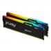 Модуль пам'яті для комп'ютера DDR5 16GB (2x8GB) 5200 MHz FURY Beast RGB Kingston Fury (ex.HyperX) (KF552C40BBAK2-16)