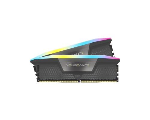 Модуль пам'яті для комп'ютера DDR5 32GB (2x16GB) 6000 MHz Vengeance RGB Black Corsair (CMH32GX5M2B6000C40)