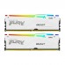 Модуль пам'яті для комп'ютера DDR5 32GB (2x16GB) 5200 MHz Beast White RGB Kingston Fury (ex.HyperX) (KF552C36BWEAK2-32)