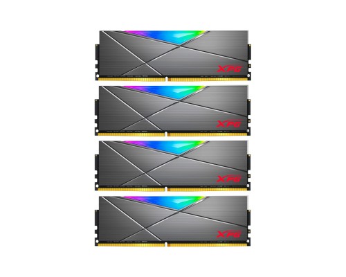 Модуль пам'яті для комп'ютера DDR4 64GB (4x16GB) 3600 MHz XPG Spectrix D50 RGB Tungsten ADATA (AX4U360016G18I-QCTG50)