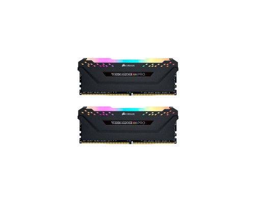 Модуль пам'яті для комп'ютера DDR4 32GB (2x16GB) 3200 MHz Vengeance RGB Pro Black Corsair (CMW32GX4M2E3200C16)