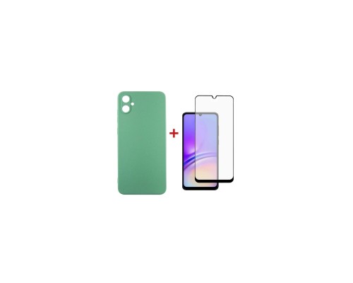 Чохол до мобільного телефона Dengos Kit for Samsung Galaxy A05 (A055) case + glass (Mint) (DG-KM-08)