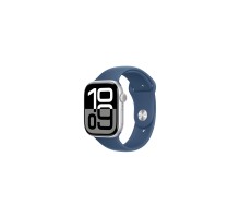 Смарт-годинник Apple Watch Series 10 GPS 46mm Silver Aluminium Case with Denim Sport Band - S/M (MWWL3QH/A)