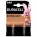 Батарейка Duracell AAA лужні 2 шт. в упаковці (5000394058170 / 81484984)