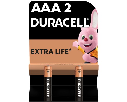 Батарейка Duracell AAA лужні 2 шт. в упаковці (5000394058170 / 81484984)