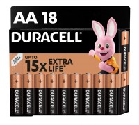 Батарейка Duracell AA лужні 18 шт. в упаковці (5000394107519 / 5006192)