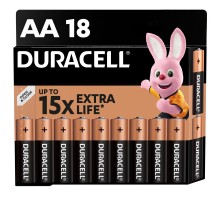 Батарейка Duracell AA лужні 18 шт. в упаковці (5000394107519 / 5006192)