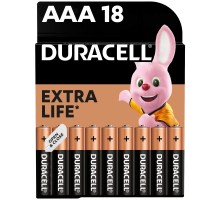 Батарейка Duracell AAA лужні 18 шт. в упаковці (5000394107557 / 81546741)