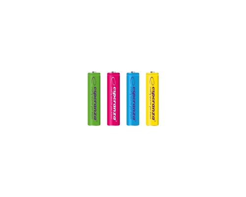 Акумулятор Esperanza AA 2000mAh Ni-MH * 4 mix of colors (EZA108)