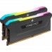 Модуль пам'яті для комп'ютера DDR4 16GB (2x8GB) 3200 MHz Vengeance RGB PRO Black Corsair (CMH16GX4M2E3200C16)