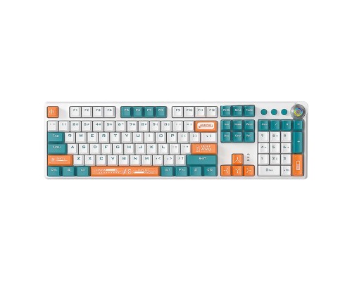 Клавіатура Aula F2088 PRO Plus 9 Orange Keys KRGD Blue USB UA White/Blue (6948391234908)