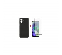 Чохол до мобільного телефона Dengos Kit for Motorola G54 case + glass (Black) (DG-KM-50)