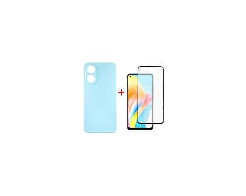 Чохол до мобільного телефона Dengos Kit for OPPO A78 4g case + glass (ice blue) (DG-KM-04)