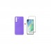 Чохол до мобільного телефона Dengos Kit for Samsung Galaxy S21 FE case + glass (Purple) (DG-KM-40)