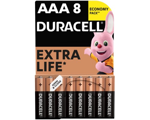 Батарейка Duracell AAA лужні 8 шт. в упаковці (5000394203341 / 81480364)