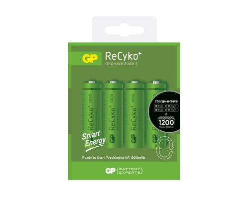 Акумулятор Gp AA 100AAHCE-2GB4 ReCyko+ Smart Energy 1000 mAh * 4 (NiMn) (100AAHCE / 4891199145452)