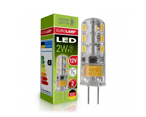 Лампочка Eurolamp LED силикон G4 2W 4000K 12V (LED-G4-0240(12))