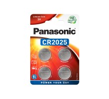 Батарейка Panasonic CR 2025 Lithium * 4 (CR-2025EL/4B)