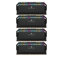 Модуль пам'яті для комп'ютера DDR5 64GB (4x16GB) 6200 MHz Dominator Platinum RGB Black Corsair (CMT64GX5M4B6200C32)