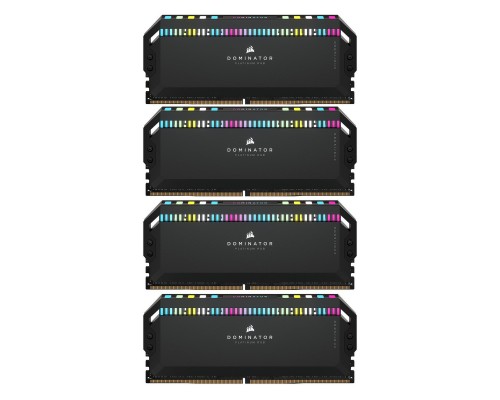 Модуль пам'яті для комп'ютера DDR5 64GB (4x16GB) 6200 MHz Dominator Platinum RGB Black Corsair (CMT64GX5M4B6200C32)