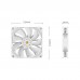 Кулер до корпусу PcCooler P120 PRO White